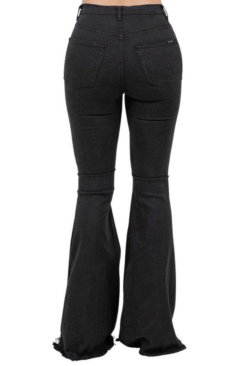 Rodeo Bell Bottom Blk/Brown- Inseam 34