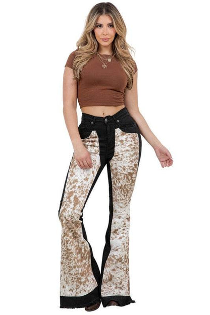 Rodeo Bell Bottom Blk/Brown- Inseam 34